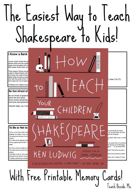 Teaching Shakespeare To Kids Teach Beside Me