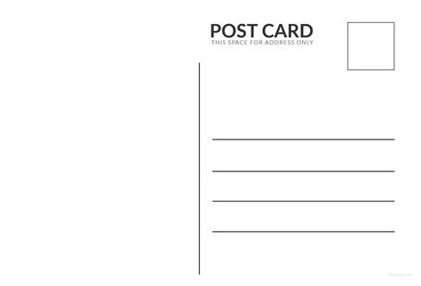 Blank Postcard Template Word Doctemplates