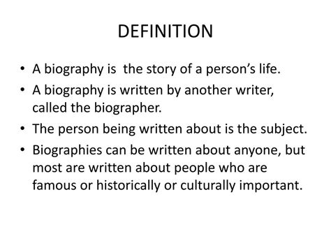 Ppt Reading Biography Powerpoint Presentation Free Download Id2829015