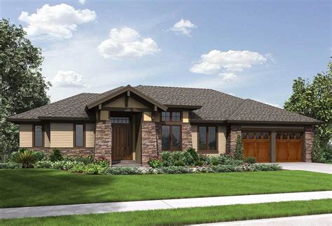 Plan 69589am Craftsman Ranch Home With Lower Level In 2021 Prairie