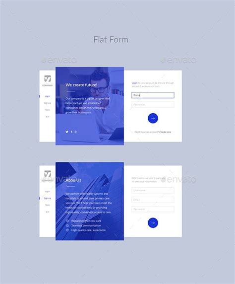 Flat Forms Psd Templates Presentation Design Web Design