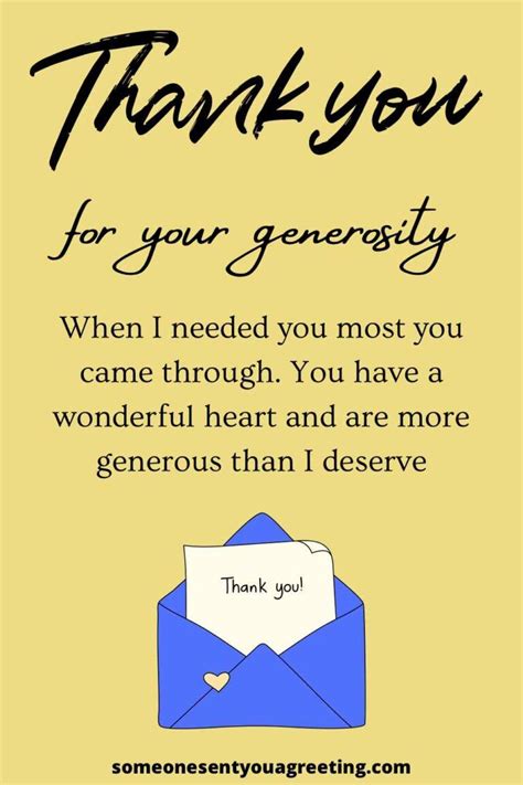 47 Thank You For Your Generosity And Kindness Messages Artofit