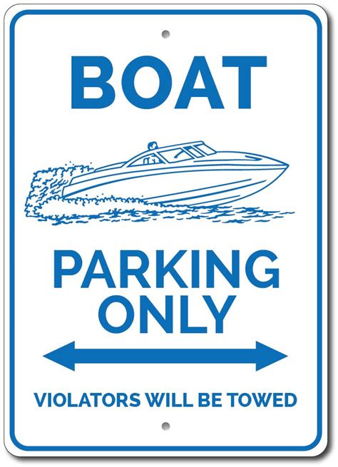 Custom Boat Parking Only Sign Personalized Yacht Aluminum Metal Plaque
