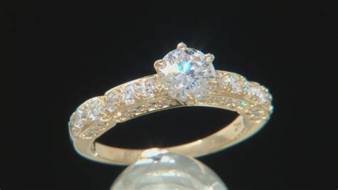 White Lab Grown Diamond 14k Yellow Gold Engagement Ring 169ctw