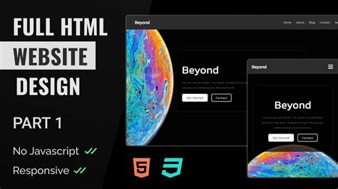 How To Make A Full Responsive Website Using Only HTML CSS Part