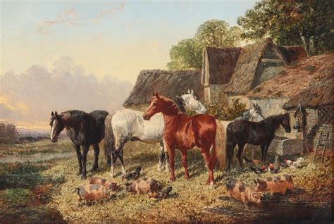 Lot John Frederick Herring Jnr British 1820 1907 Cart Horses