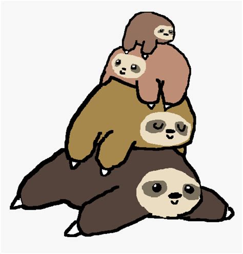 Draw So Cute Sloth Cartoon Sloth Png Transparent Png Transparent