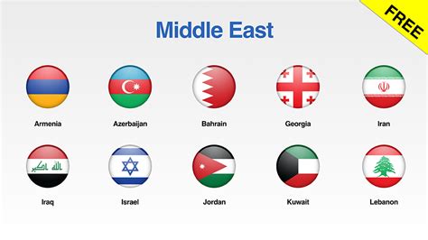Free Set Of Middle East Flags Icons For Your Presentations Presomakeover