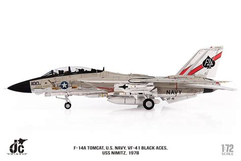 Usn F 14a Tomcat Aj100 Vf 41 Black Aces Uss Nimitz 1978 Jc Wings J
