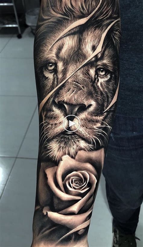 Rose tattoos are so incredibly stunning. ⭐️ 70 female and male lion tattoos | TopTattoos ...