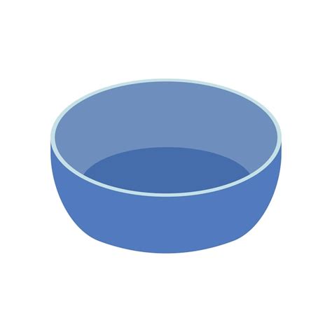 Premium Vector Dishes Blue Deep Plate Bowl