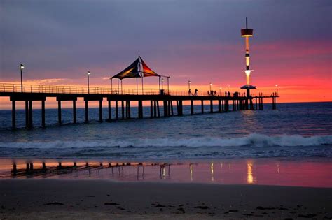 Brighton Jetty Sunset On One Of Adelaides Beautiful Beaches South Australia Beautiful Beaches