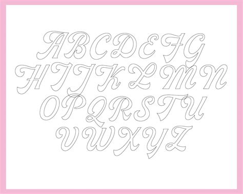 Uppercase Calligraphy Letter Stencils