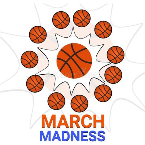 March Madness Basketball Sport Design Stock Illustration Illustration