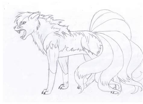 Nine Tailed Fox Drawing By Katy500 On Deviantart