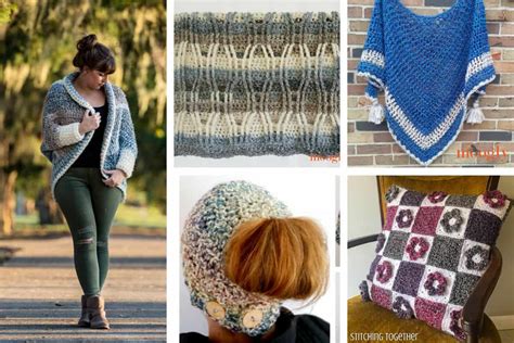 15 Lion Brand Homespun Yarn Crochet Patterns