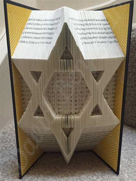 Star Of David Combi Cut And Fold Book Folding Pattern