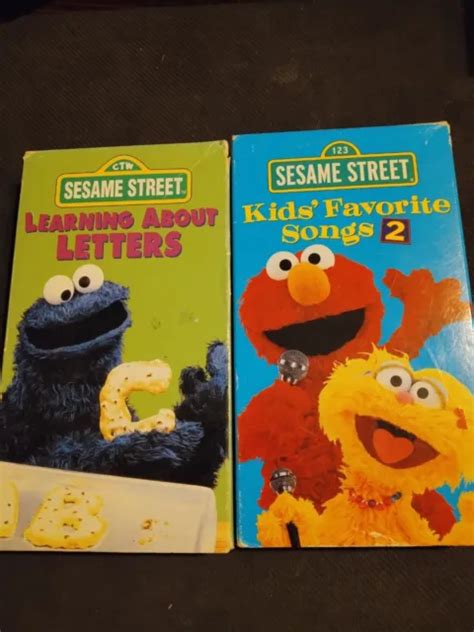 Lot Of 2 Sesame Street Vhs Tapes Learning About Letters And Kids