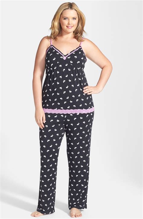 pj salvage modal essentials lace trim camisole pajamas plus size nordstrom online exclusive