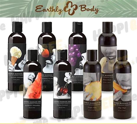 Earthly Body Flavored Edible Massage Oil Natural Vegan Choose Flavor Ebay