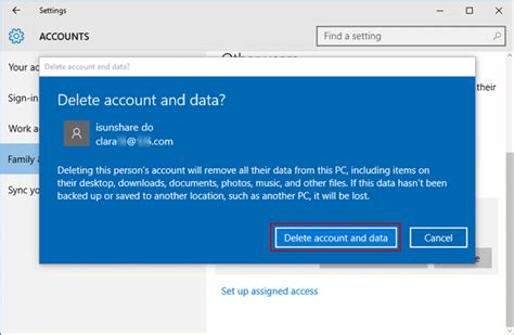 How To Delete Account And Data From Windows 10