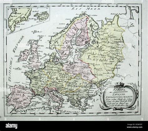 Map Of Europe In 1789 By Reilly 0003 Stock Photo Alamy