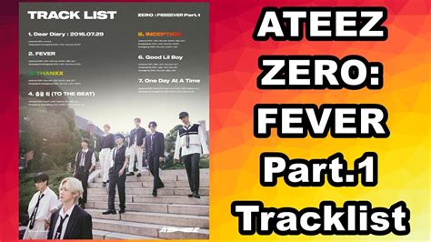 Ateez Zero Fever Part1 Tracklist Youtube