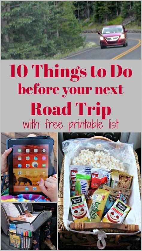 The Road Trip With Free Printable List For Things To Do Before Your