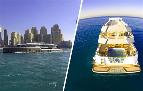Mega Yacht Dinner Cruise In Dubai Marina At Ganzay Tours