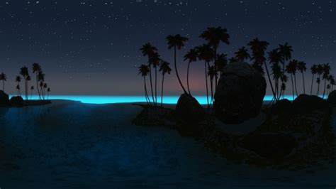 Panoramic Of Tropical Beach At Night By Doctor Graphics Videohive