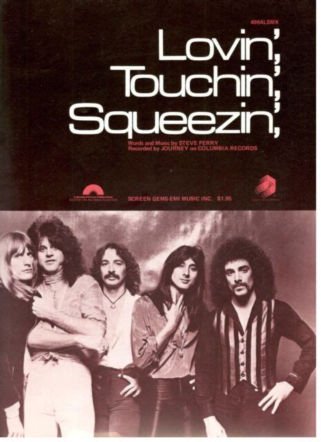 Journey Lovin Touchin Squeezin Sheet Music Piano Vocal Chords 1979 Rare New Ebay