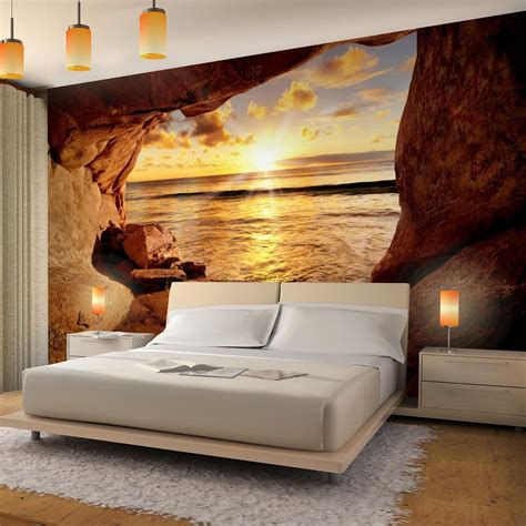 Jedervon uns braucht ein anderes schlafumfeld; Fototapete Strand 396 x 280 cm Vlies Wand Tapete ...