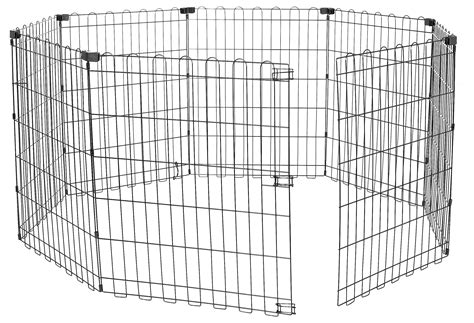 Amazon Basics Foldable Metal Exercise Pet Play Pen for Dogs, Fence Pen