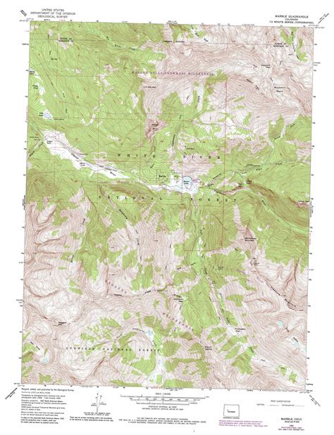 Marble Topographic Map Co Usgs Topo Quad 39107a2