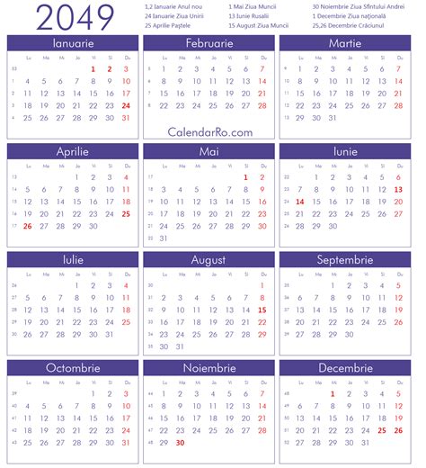 Calendar 2049