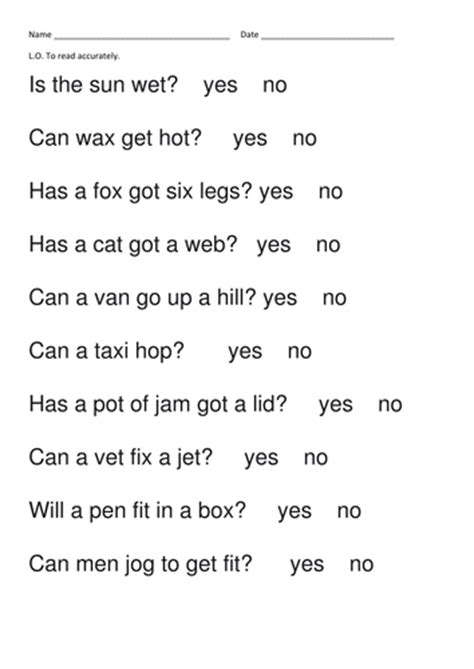 Whenever i enter yes or no the first time, it always repeats the question. Phase 3 & Phase 5 yes no question sentences from Letters ...