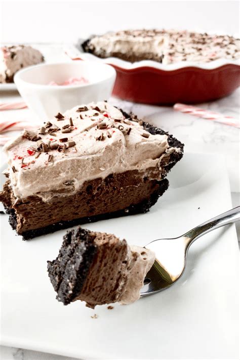 Triple Chocolate Candy Cane Pie — Poetry And Pies Chocolate Pie Crust Chocolate Pie Recipes