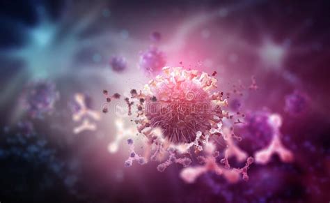 Viral Infection Immunity Fights Disease White Blood Cells Attack