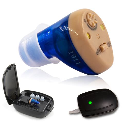 Hearing Aid Amplifier Rechargeable In The Ear Cic To Assist Hearing Of