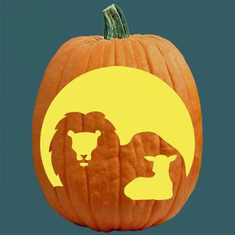 The Lion And The Lamb Pumpkin Carving Pumpkin Carving Patterns Free
