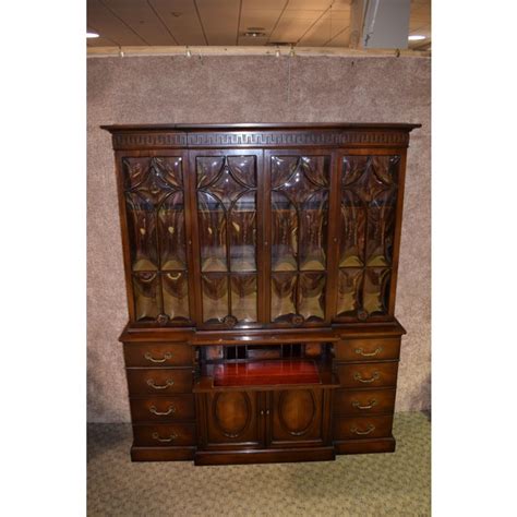 Enjoy free shipping & browse our great selection of kitchen storage & organization, kitchen islands & serving carts, pot i love the look of this cabinet. 1960s Regency Style Bubble Glass China Cabinet with Desk | Chairish