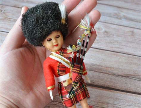 Scottish Costume Doll Vintage Bagpiper Doll British Royal Etsy