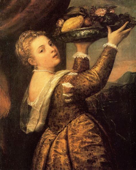 Girl With A Basket Of Fruits Lavinia 1555 1560 By Titian Staatliche