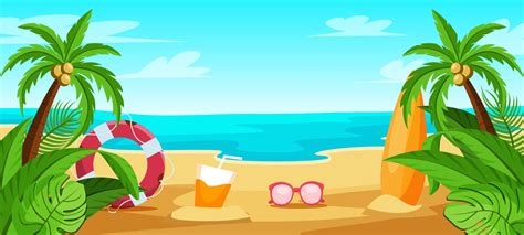 Beach Background Vector Art Icons And Graphics For Free Download