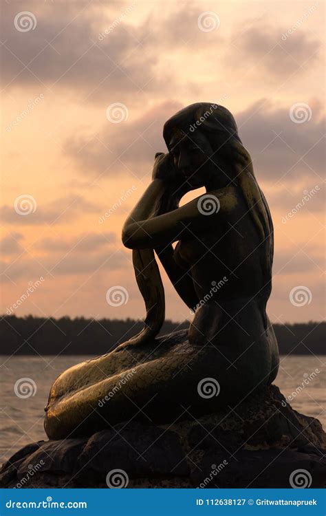 Songkhla Golden Mermaid Stock Image Image Of Outdoor 112638127