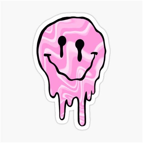 Melting Smiley Face Stickers Redbubble