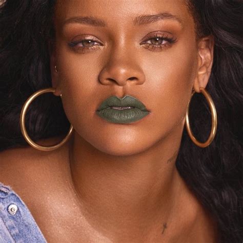 Rihanna Mattemoiselle Lipsticks Ad Campaign Fenty Beauty Green