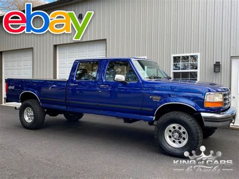 1997 Ford F350 73l Diesel Obs Obs 4x4 1 Owner Crew Cab Long Bed Mint