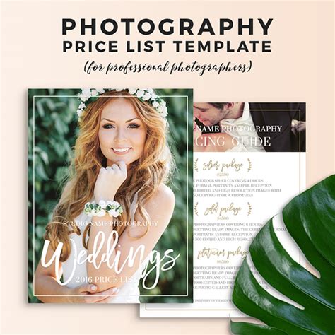 Get cute and lovely templates that are available in variety of formats like psd, pdf, and ms word. Wedding Photography Price List Photoshop Template on Behance