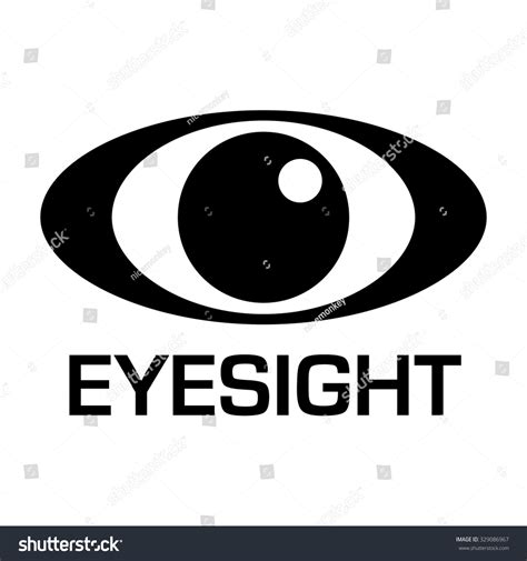Black White Eyesight Logo Simple Illustrated Stock Vector Royalty Free